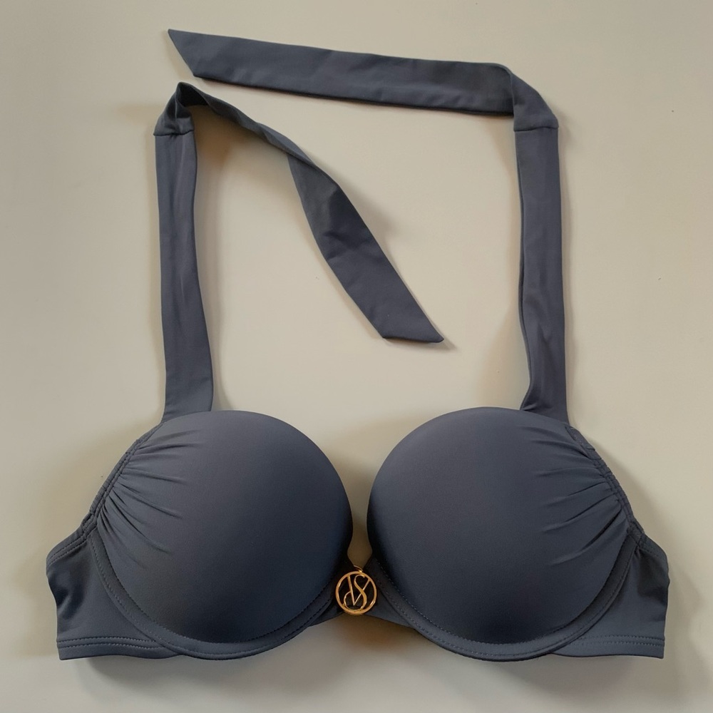 VS • 34B • Grey Bombshell Push Up Bikini Top Add Two Cup Sizes